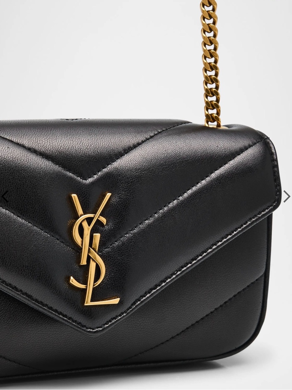 NWT Saint Laurent Mini Lou Lou Black Quilted Leather Crossbody